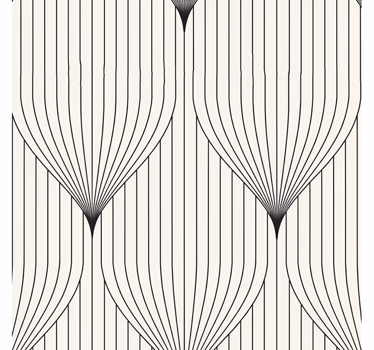 Modern blind with symmetrical decorative feathers - TenStickers