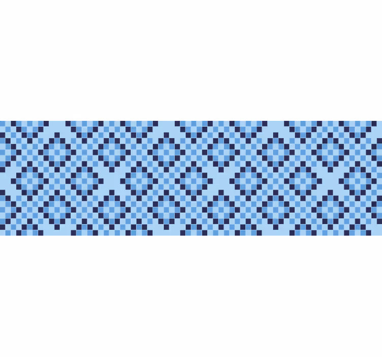 Blind blue geometric pixel design - TenStickers