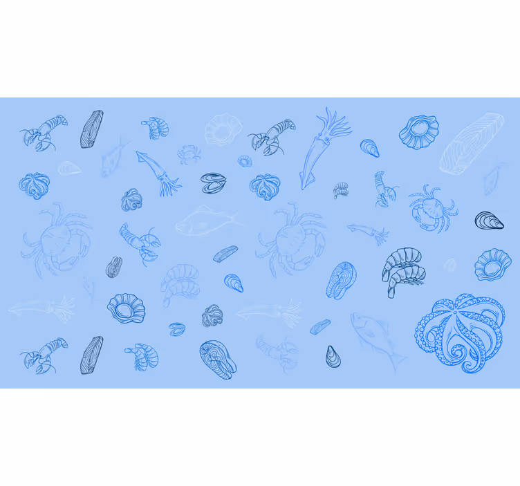Blind blue oceanic design - TenStickers