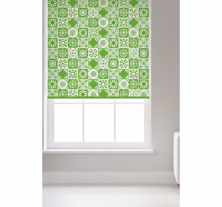 Blind green abstract in green and white - TenStickers