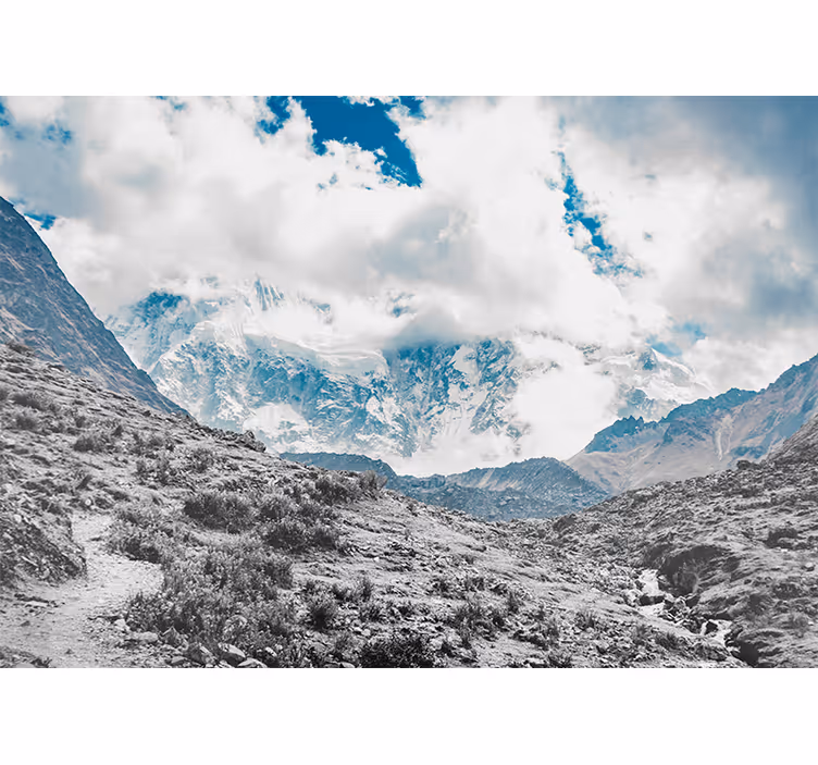 Living room blind snowy salkantay pass - TenStickers
