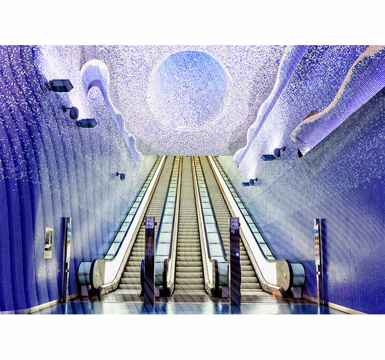 Living room blind naples metro station design - TenStickers