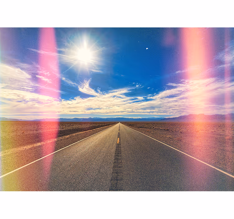Living room blind american desert road style - TenStickers