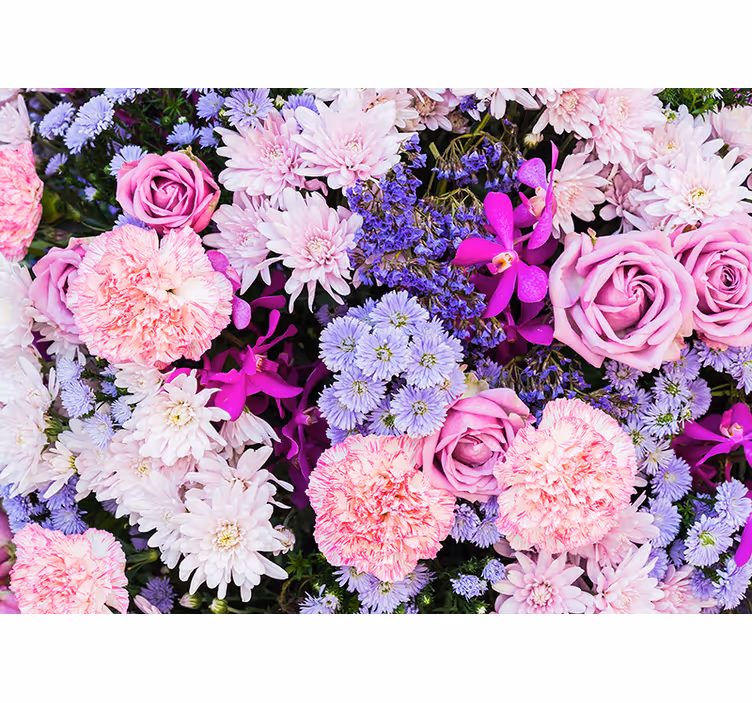 Living room blind with colorful flowers design - TenStickers