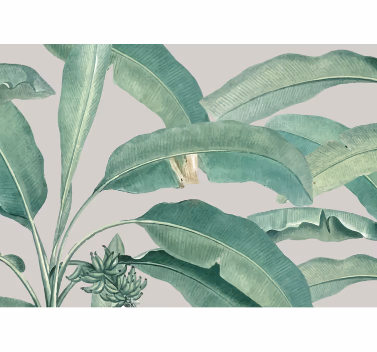 Living room blind nordic tropical trees design - TenStickers