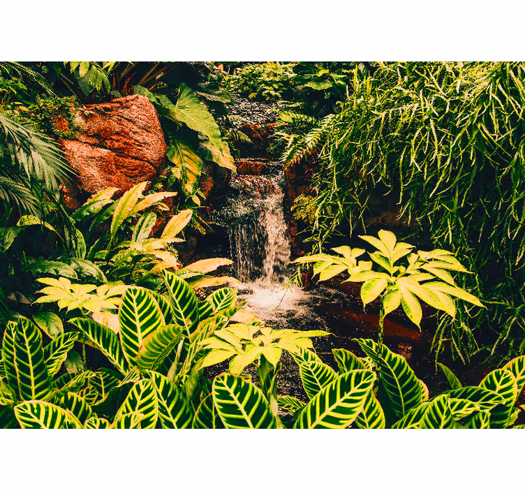 Living room blind rainforest and leaves design - TenStickers