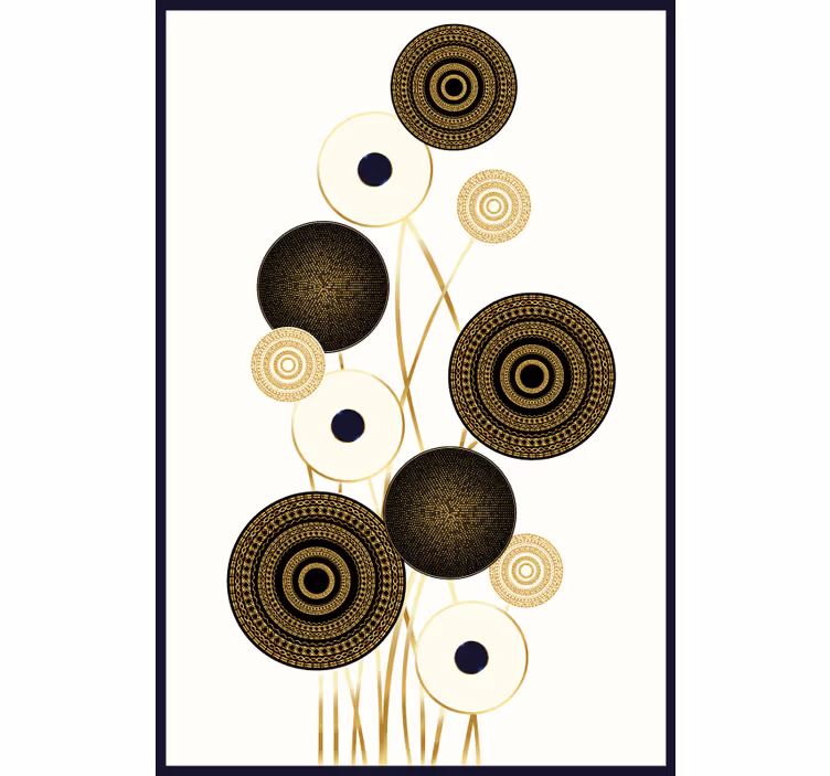 Living room blind circles glamour decor - TenStickers