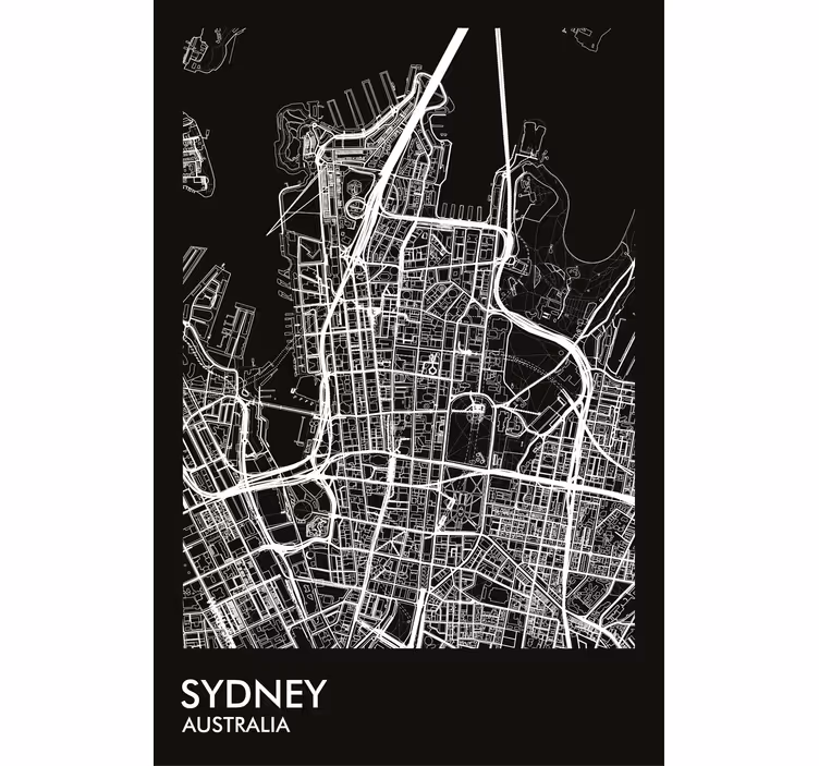 Living room blind sydney map - TenStickers