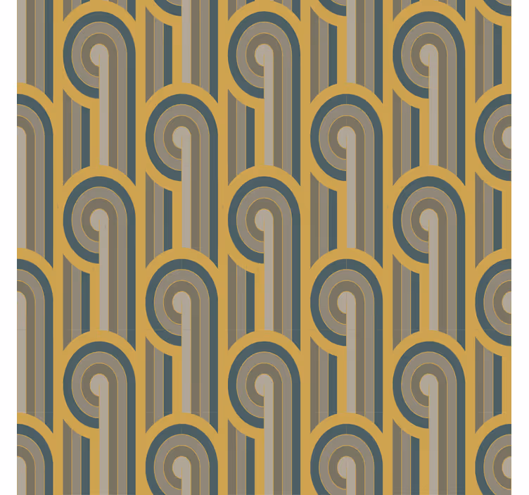 Living room blind with art deco geometric design - TenStickers