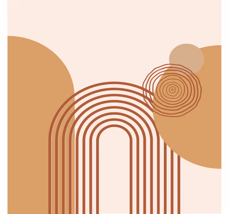 Living room blind in new warm geometric style - TenStickers