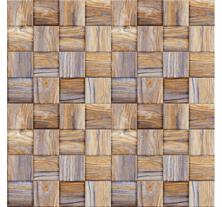 Living room blind in 80's wood effect mosaic - TenStickers