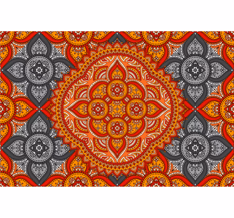 Living room blind mandala art by henna - TenStickers