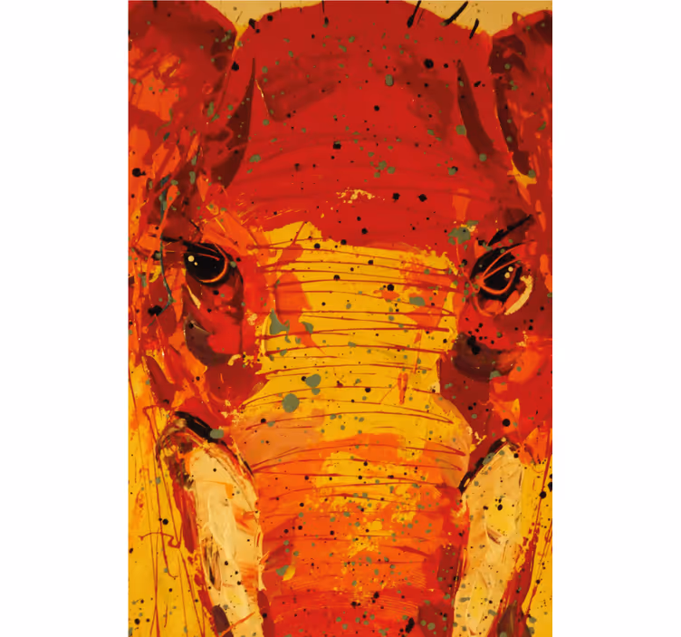 Living room blind with colorful elephant face - TenStickers