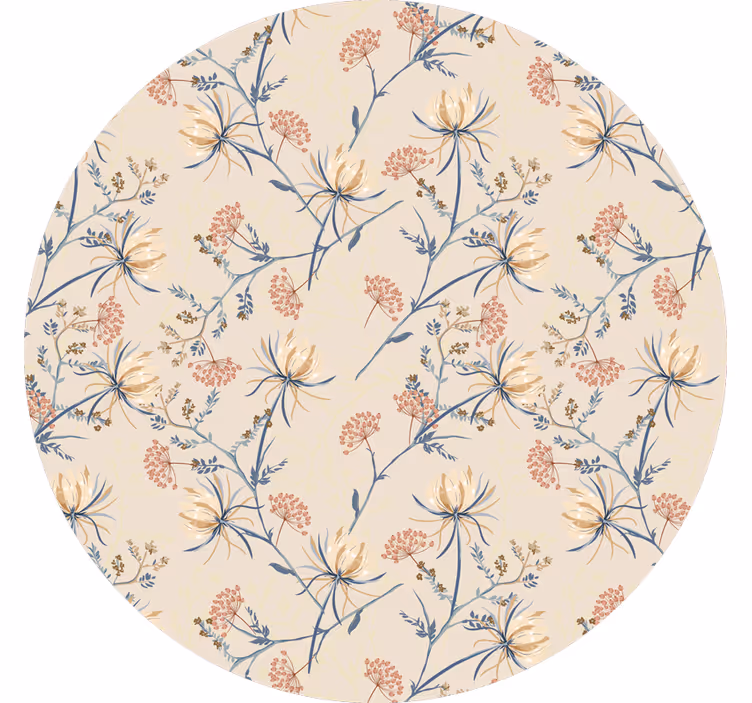 Blind beige floral patterned surface - TenStickers