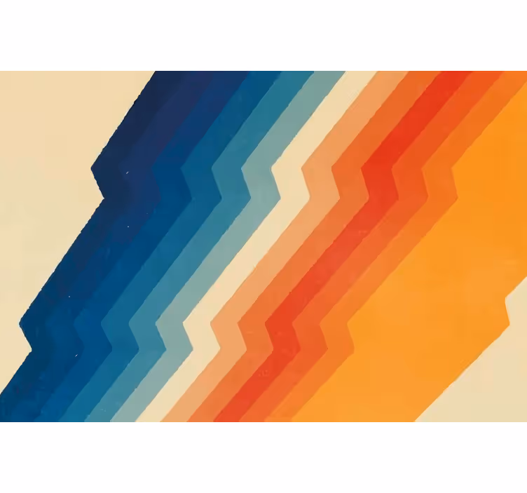 Blind beige with 70s lightning design - TenStickers