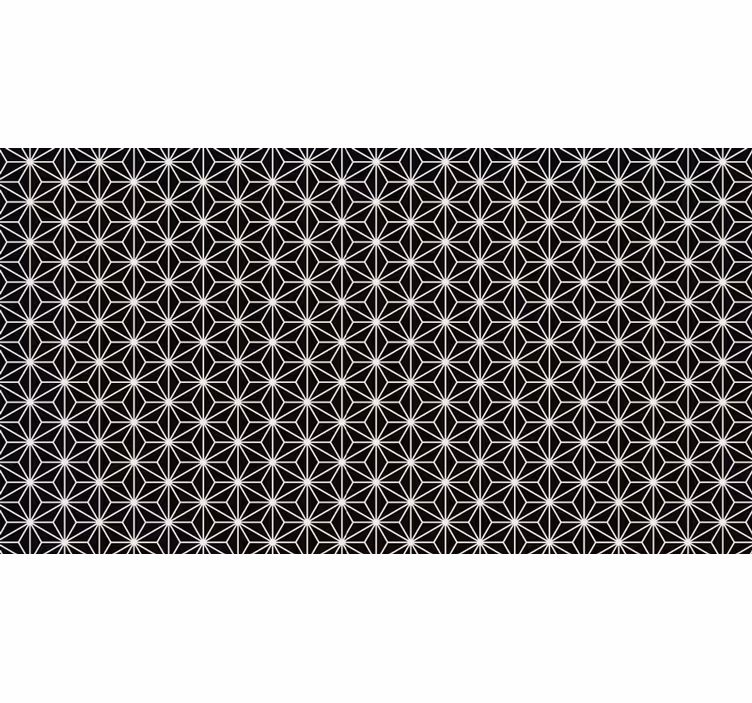 Blind bedroom black and white geometric diamonds - TenStickers