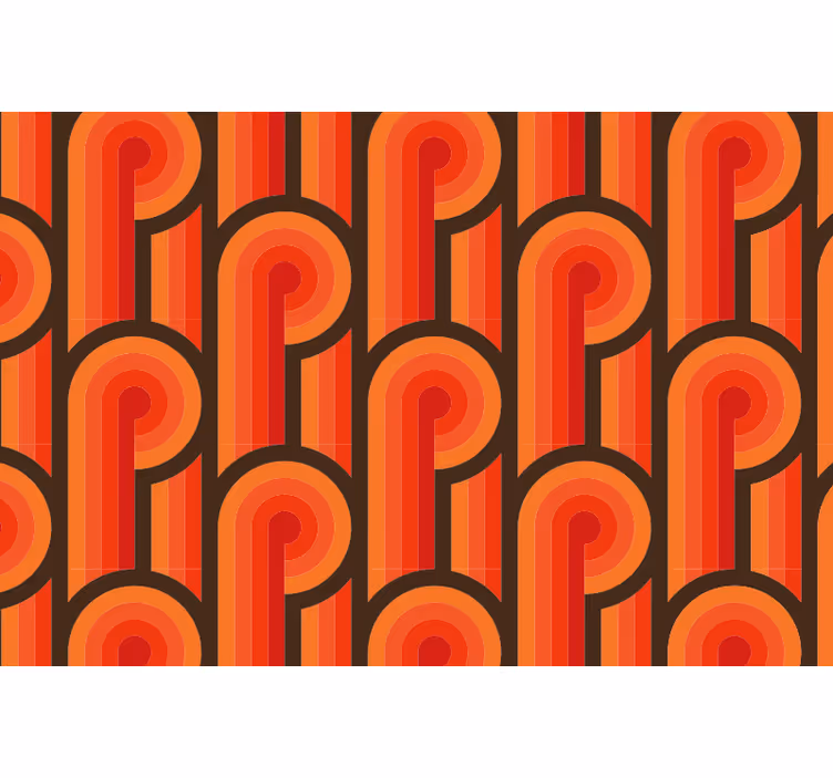 Blind bedroom 70s orange tie-up curtain - TenStickers