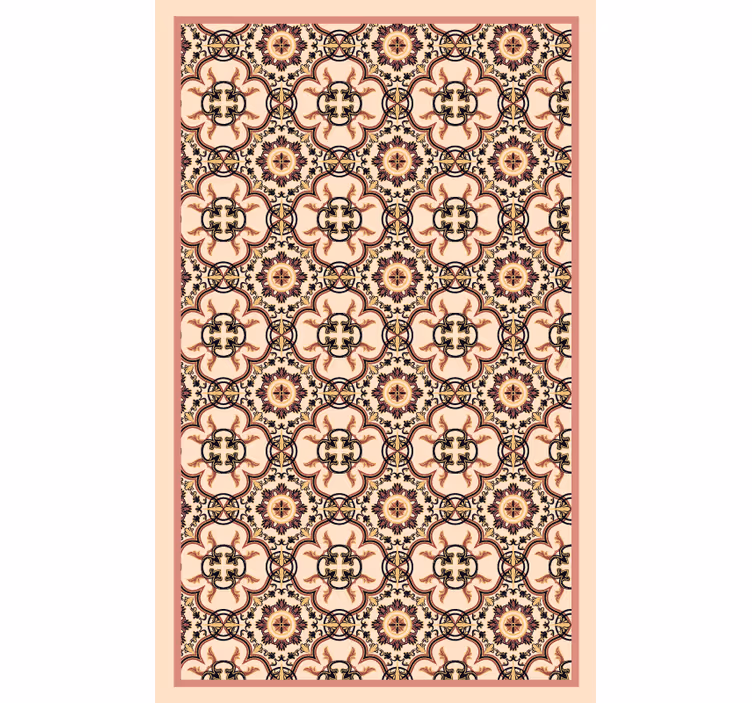 Blind bedroom vintage tile pattern - TenStickers