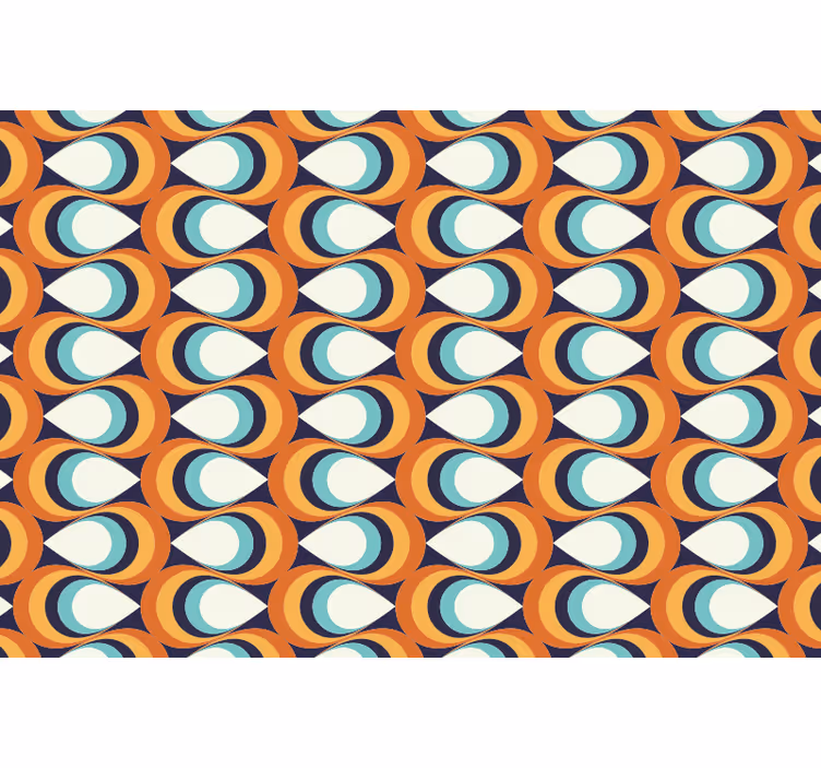 Blind bedroom 70s pointed circle design - TenStickers