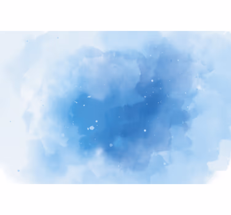 Blind bedroom minimalistic blue watercolor design - TenStickers
