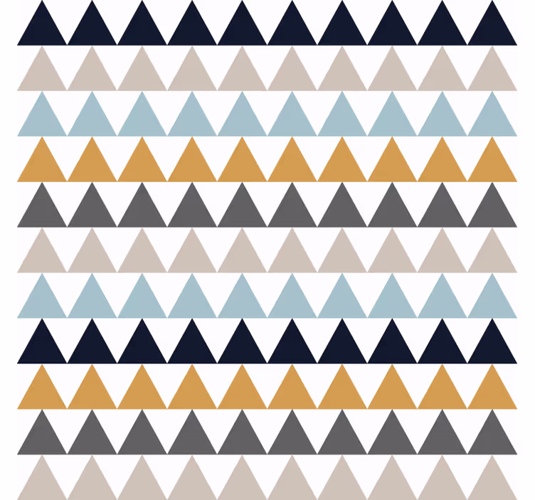 Blind bedroom sober nordic triangles design - TenStickers