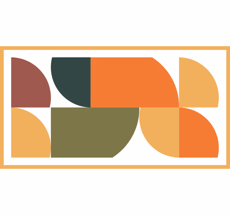 Blind bedroom abstract geometric artwork - TenStickers