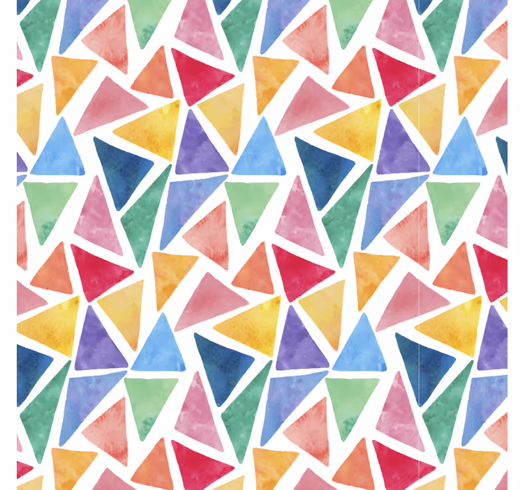 Blind bedroom colorful triangles design - TenStickers