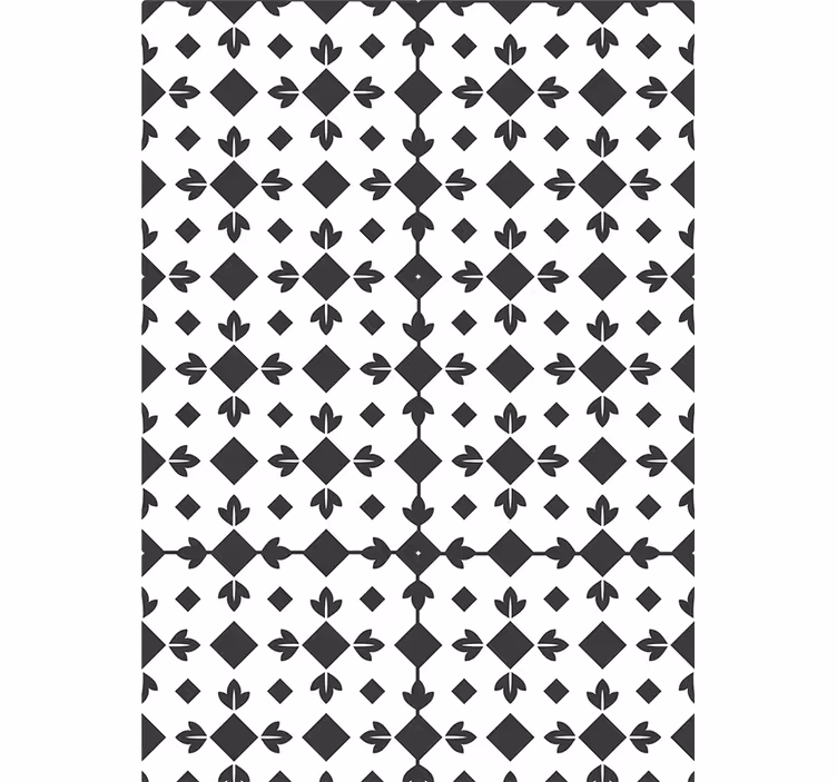 Blind bedroom in black and white tiles - TenStickers