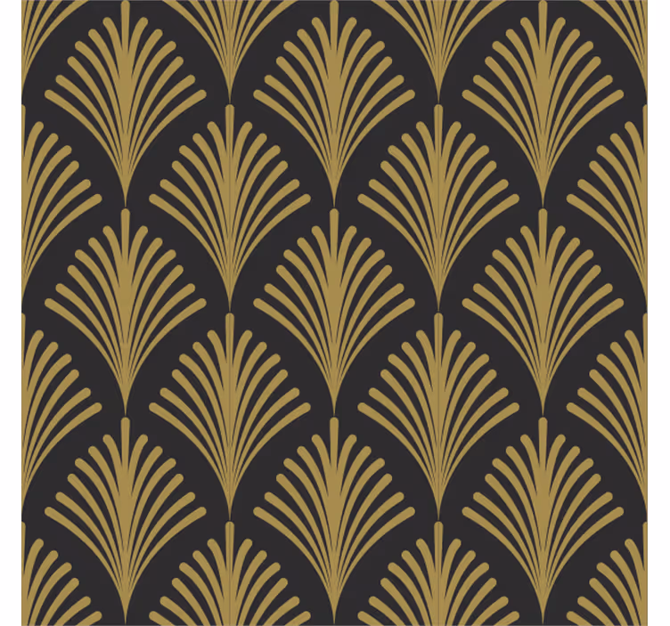 Retro roller blind 1920s golden elegance - TenStickers