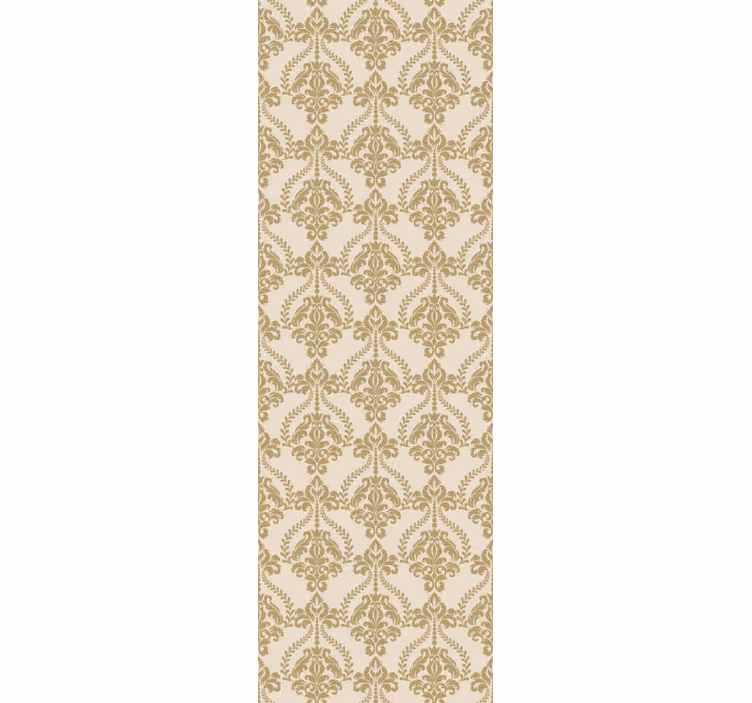 Retro roller blind with floral beige accents - TenStickers