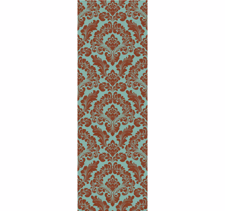 Retro roller blind with elegant damask design - TenStickers