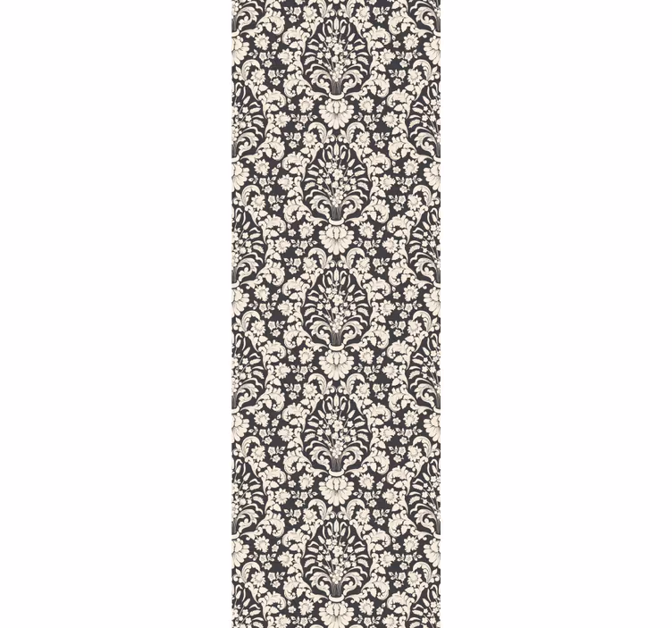 Retro roller blind baroque damask design - TenStickers