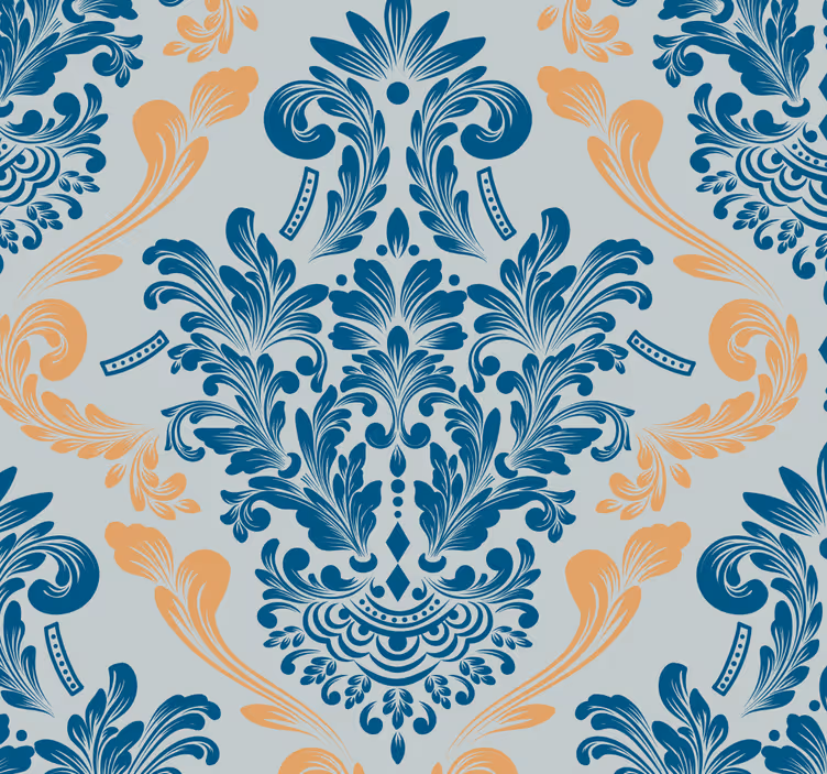 Retro roller blind in baroque style - TenStickers