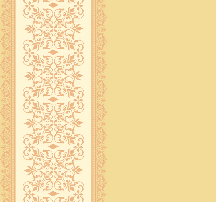 Retro roller blind in vintage yellow design - TenStickers