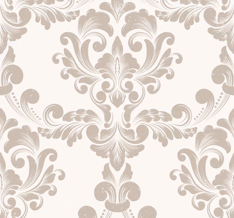 Retro roller blind in damask pattern - TenStickers