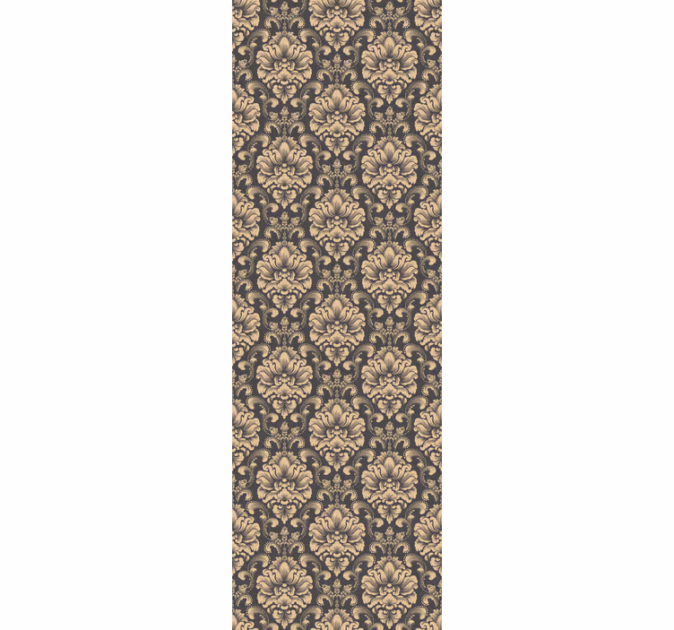 Retro roller blind design in golden baroque - TenStickers