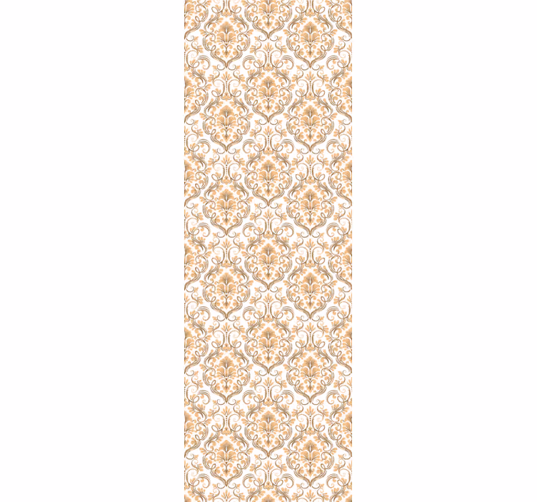 Retro roller blind in white and gold mandala style - TenStickers