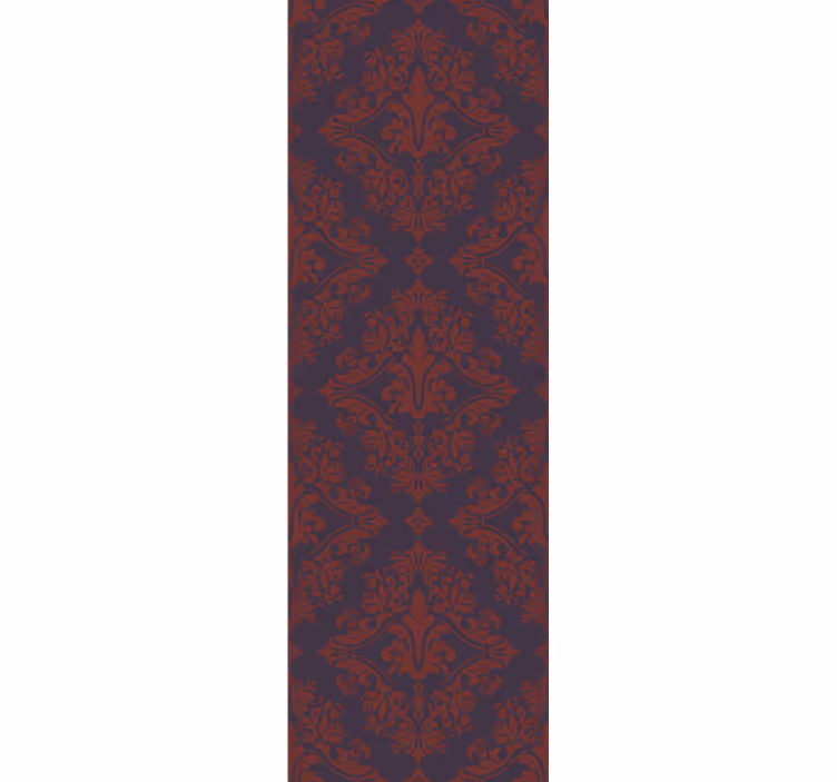 Retro roller blind in vintage red and purple pattern - TenStickers