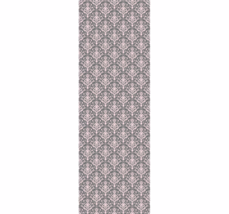 Retro roller blind with dark gray and pink stripes - TenStickers