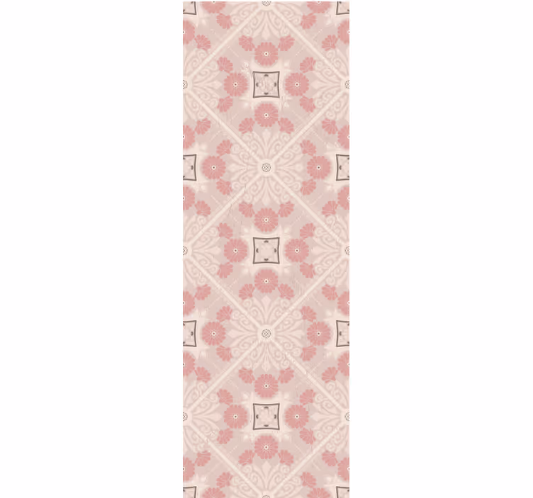Retro roller blind with pastel vintage pattern - TenStickers