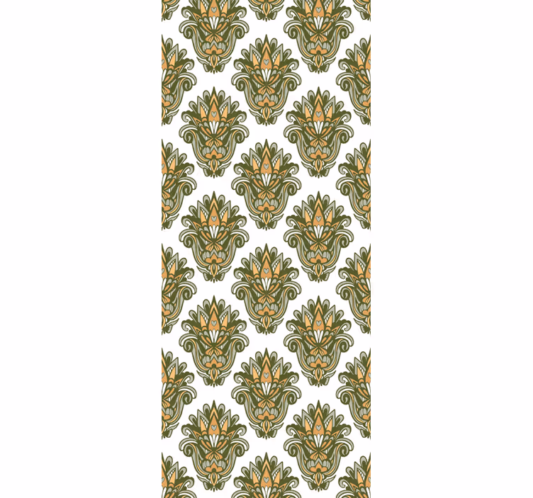 Retro roller blind basic damask design - TenStickers