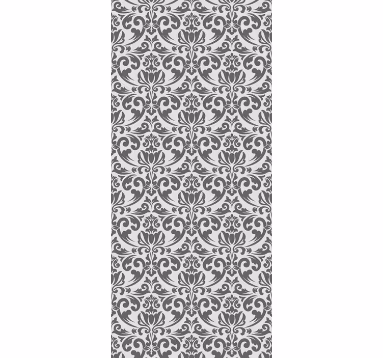 Retro roller blind in abstract damask design - TenStickers