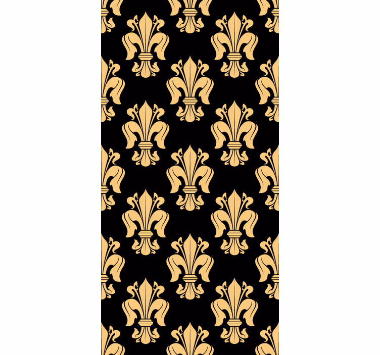 Retro roller blind with lily flower design - TenStickers