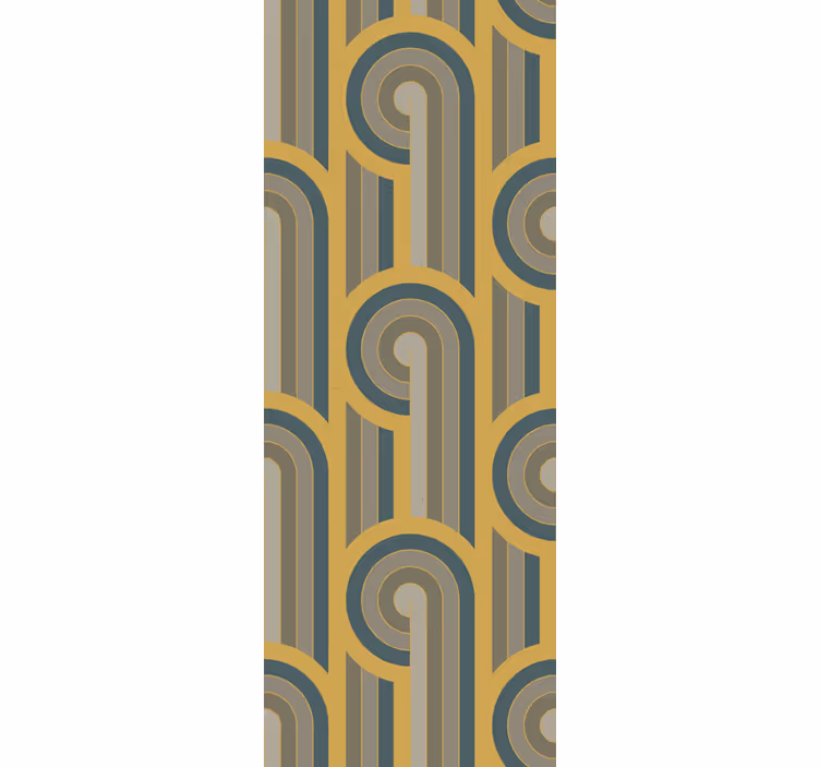 Retro roller blind with art deco geometric design - TenStickers