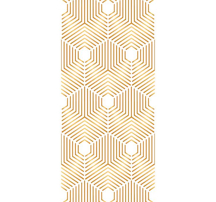 Retro roller blind in gold squares art decor style - TenStickers