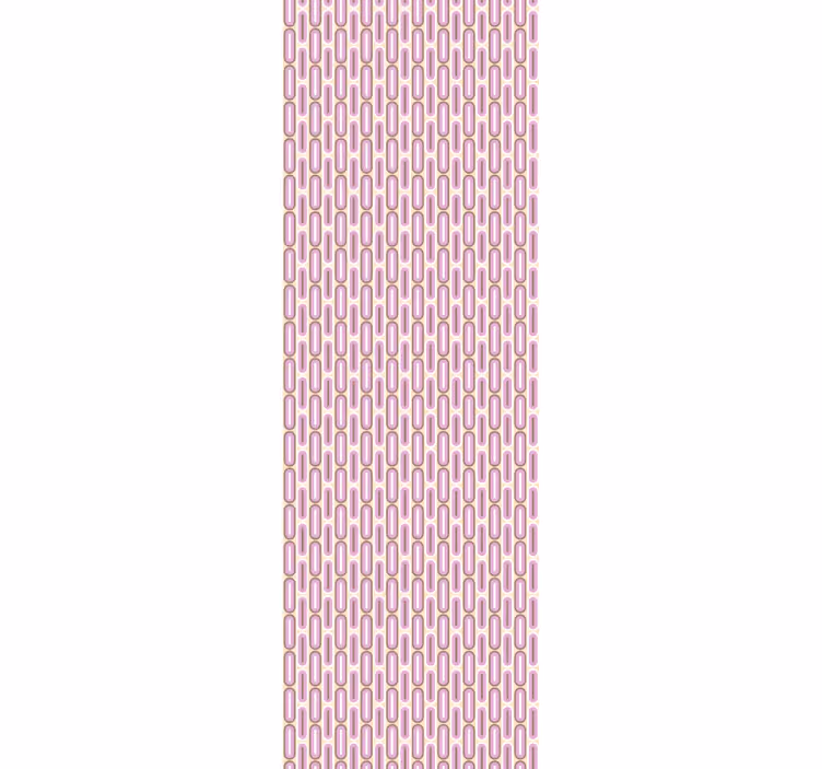 Retro roller blind in pink geometric 70s design - TenStickers