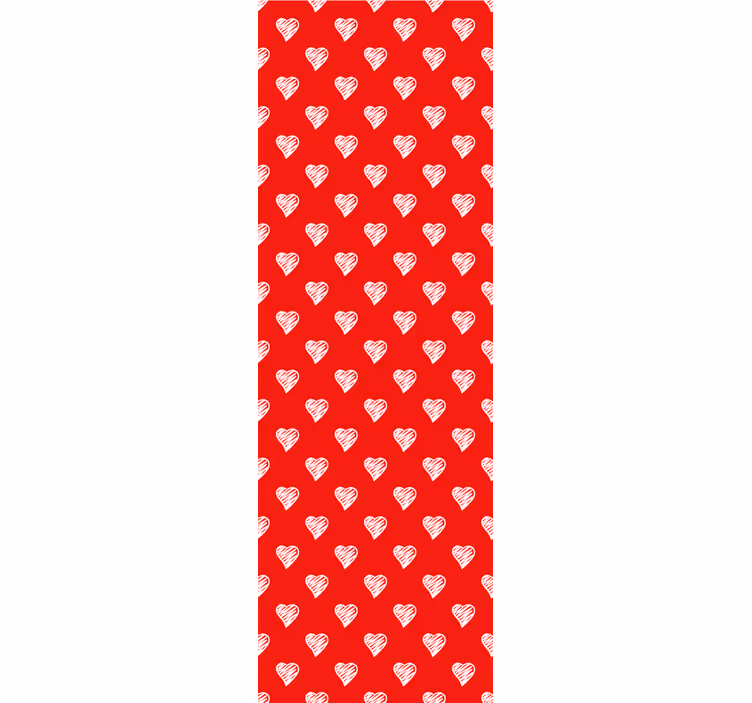Retro roller blind with seamless heart pattern - TenStickers