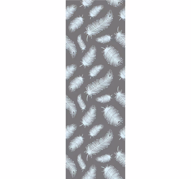 Retro roller blind boho feathers on dark backdrop - TenStickers