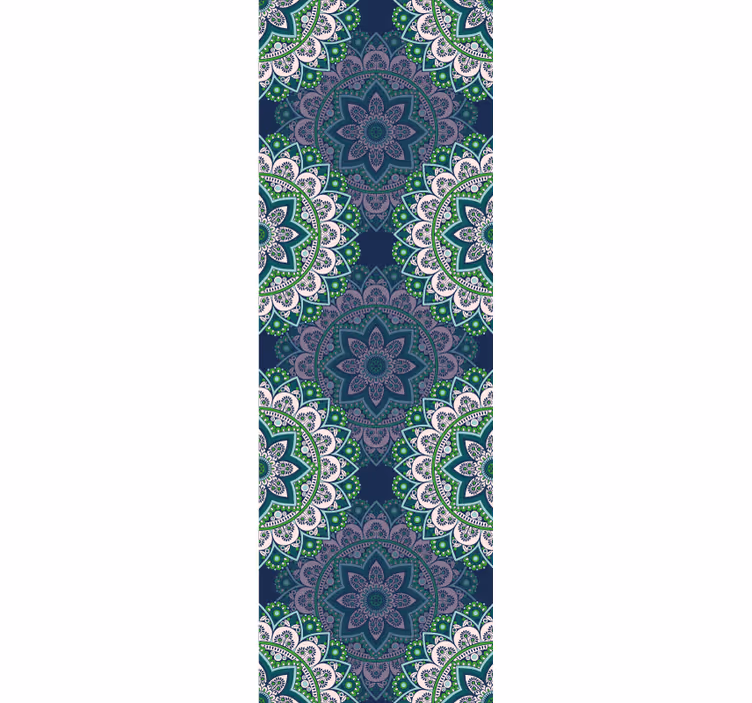 Retro roller blind stained glass mandala - TenStickers