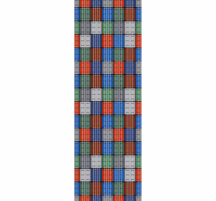 Retro roller blind with dark metal boxes - TenStickers